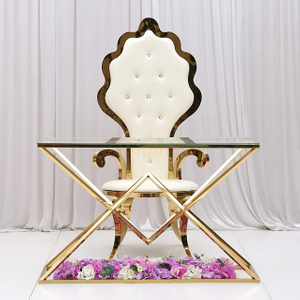 Geometric Shaped Stainless Steel Frame Table for Wedding Decoration Cake Table 