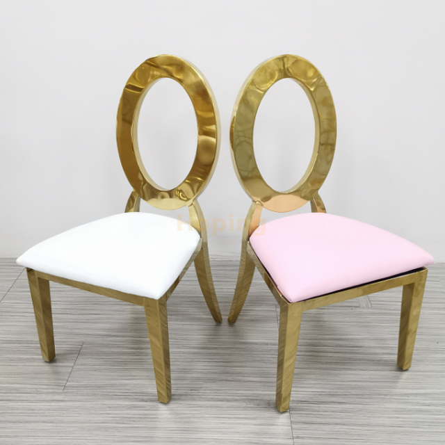 Golden Stainless Steel Chair for Little Boys and Girls for Wedding Event Hotel Banquet Dining Chair