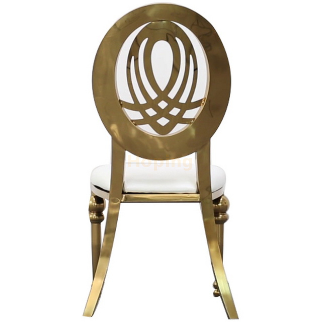 Steel Wire Design Hollow Back Stainless Steel Dining Chair for Wedding Event Banquet Restaurant 