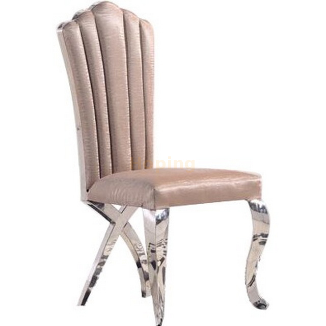 Stainless Steel Frame Modern Dining Chair for Wedding Banquet Restaurant Hotel Dining Room