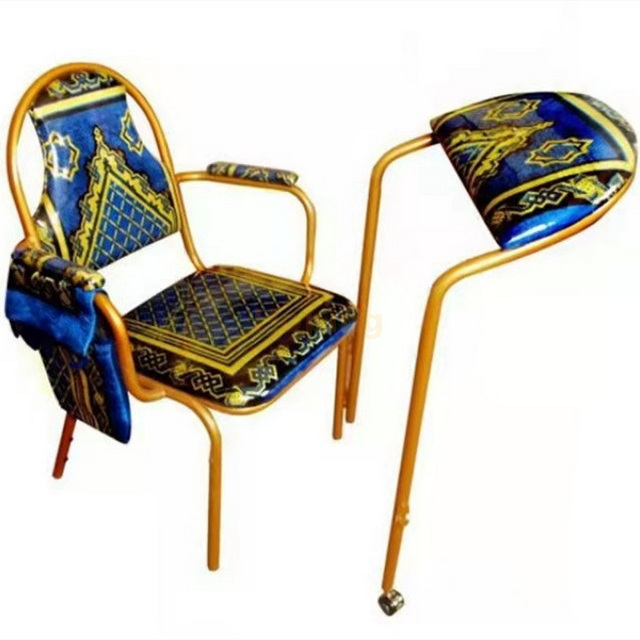 Mosque Muslim Prayer Chair with Faric Seat and Back with Metal Frame 