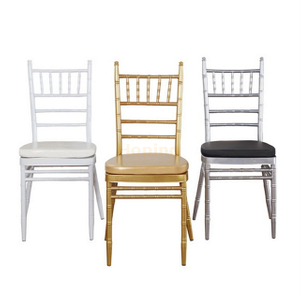 Metal Chiavari Chair with Seat for Wedding Event Hotel Banquet Dining Chair 