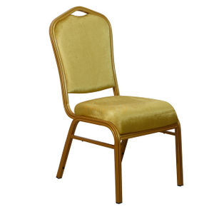 Aluminum Banquet Chair with velvet Seat Cushion for Wedding Event Banquet Home Dining Chair