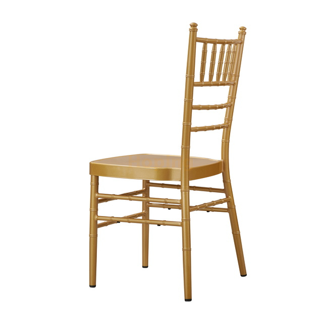 Golden Metal Chiavari Chair for Wedding Event Hotel Banquet Dining Chair 