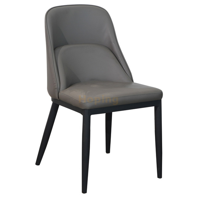 Two-layer Backrest Sofa Chair with Steel Legs for Restaurant and Hotel Dining Chair Leisure Chair