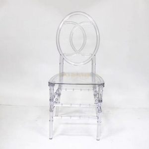 Chanel Logo Design Back Csystal PC Resin Chair for Party Banquet Wedding Dining Chair 
