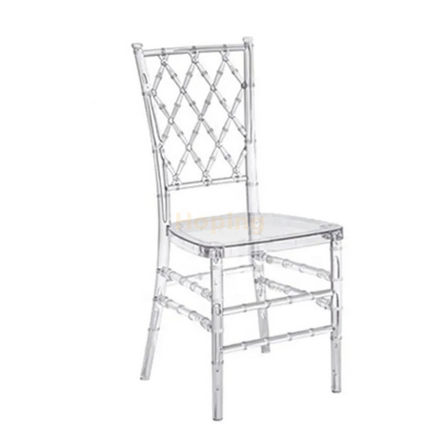 Mesh Design Back Transparent Acrylic Chiavari Chairs For Wedding Events
