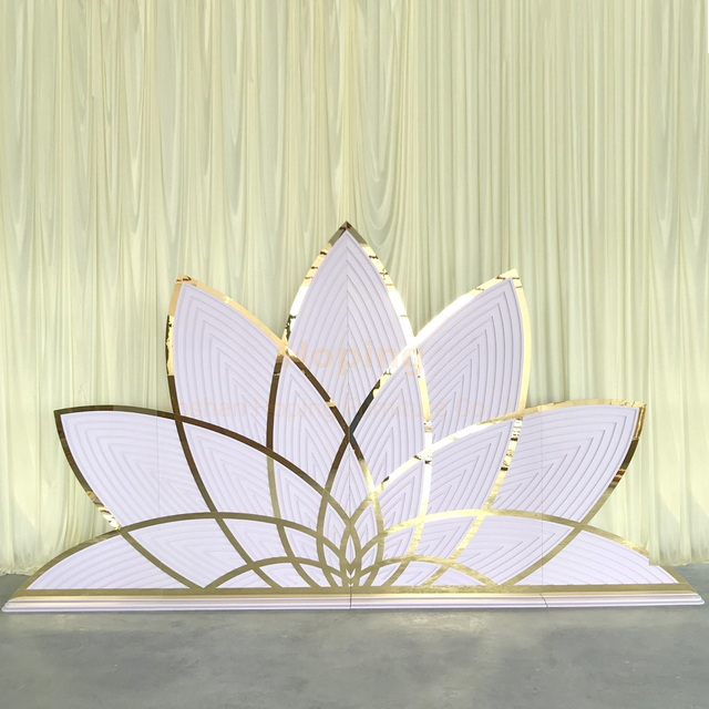 Flower Shaped Elegant PVC/Acrylic Stand Board for Wedding Ceremony Events Background Decoration Wall 