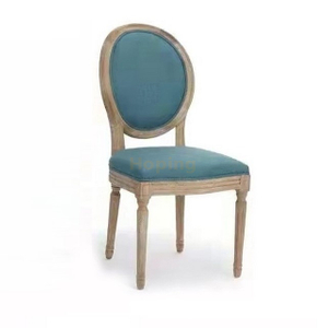 Antique Louis Dining Chair Round Back Wooden Dining Chair for Dining Room Restaurant Wedding Event 