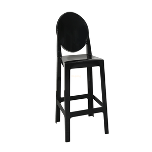 Quality Black Round Back Plastic Bar Chair for Hotel Pub Bar High Chair 