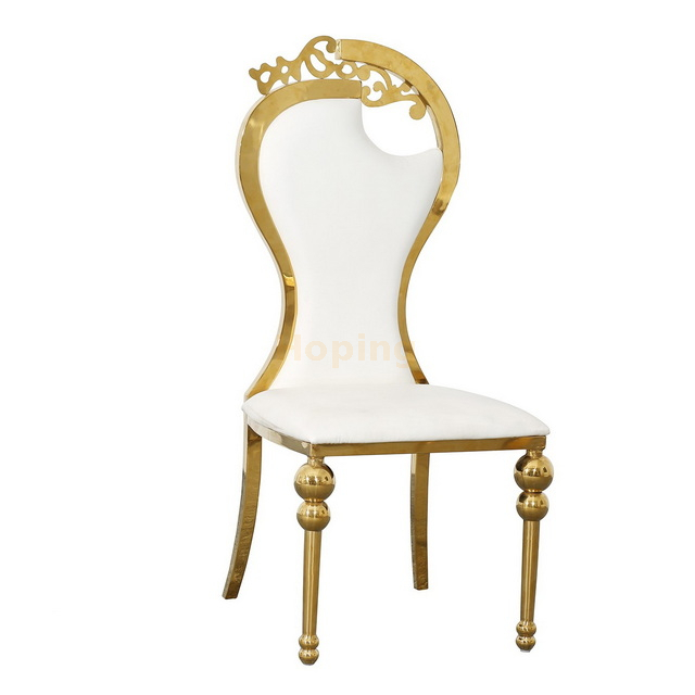 Beauty Head Design Back Stainless Steel Dining Chair for Wedding Event Hotel Banquet Restaurant 