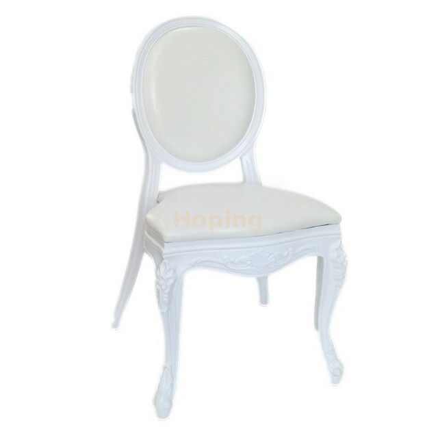 Golden Plastic Louis Chair Banquet Chair Round Back Dining Chair Wedding Event Chair