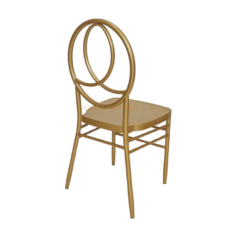 Modern Patio Garden Hotel Furniture Leisure Dining Room Banquet Church Lounge Rocking Mirror Metal Back Restaurant Chair