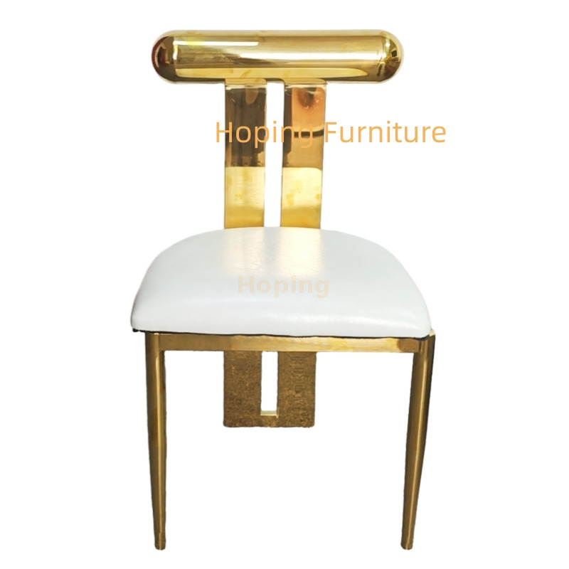 Modern Three Leg Chair Gold Stainless Steel Hotel Restaurant Furniture Hotel Dining Room Wedding Chair