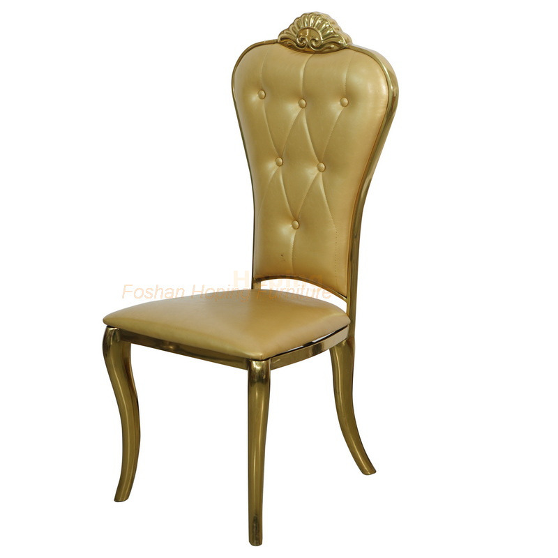 Fashion Restaurant Ding Chair with Creative Back Design with quality PU Leather Backrest and Seat Cushion Wedding Banquet Chair