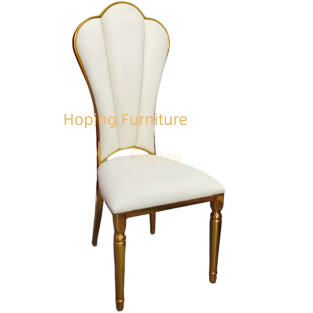 Hopin Furniture Modern Luxury Hotel Flower Shape Design Wedding Restaurant Dining Chairs