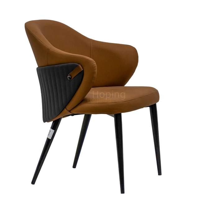 Modern Home Furniture PU Leather Fabric Upholstered Dining Chair for Living Room Kitchen Hotel Room