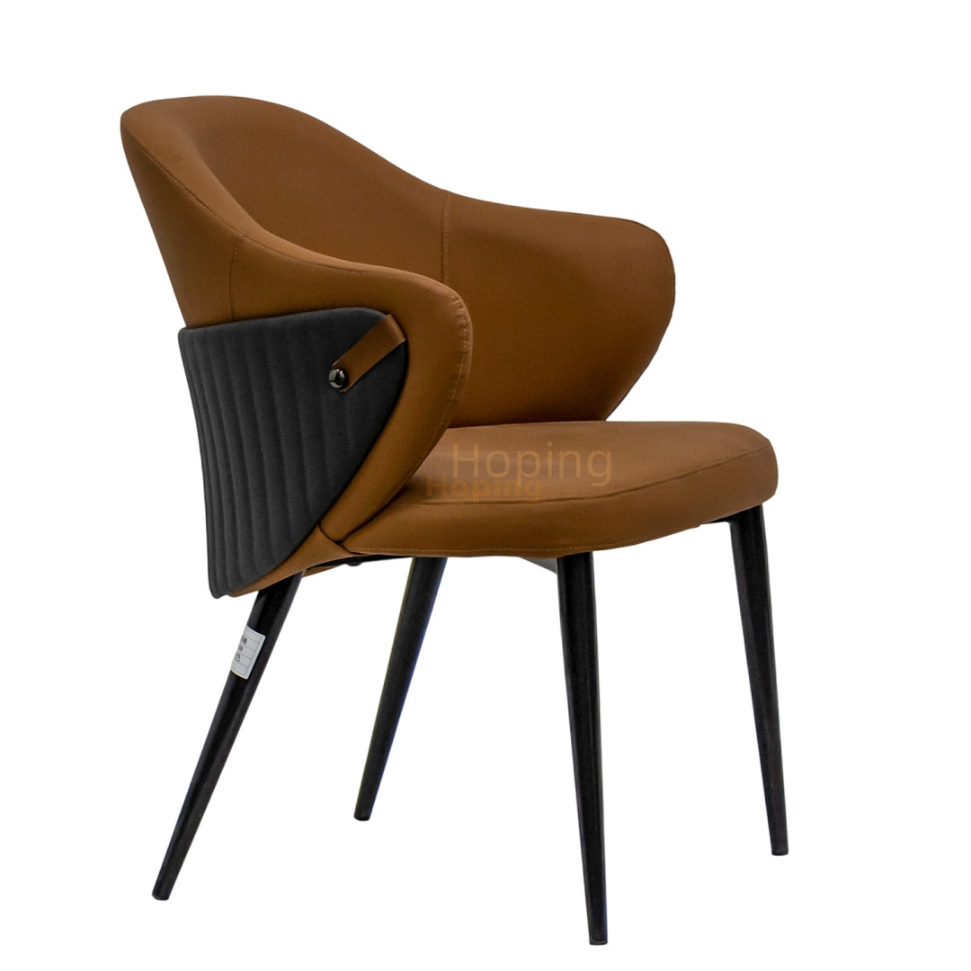 Modern Home Furniture PU Leather Fabric Upholstered Dining Chair for Living Room Kitchen Hotel Room