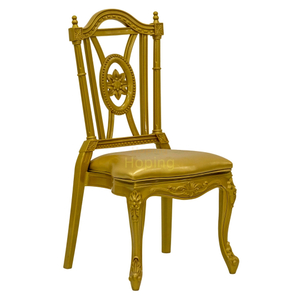 French Court-Style Hotel Furniture Leather and Plastic Chairs with Resin Frame
