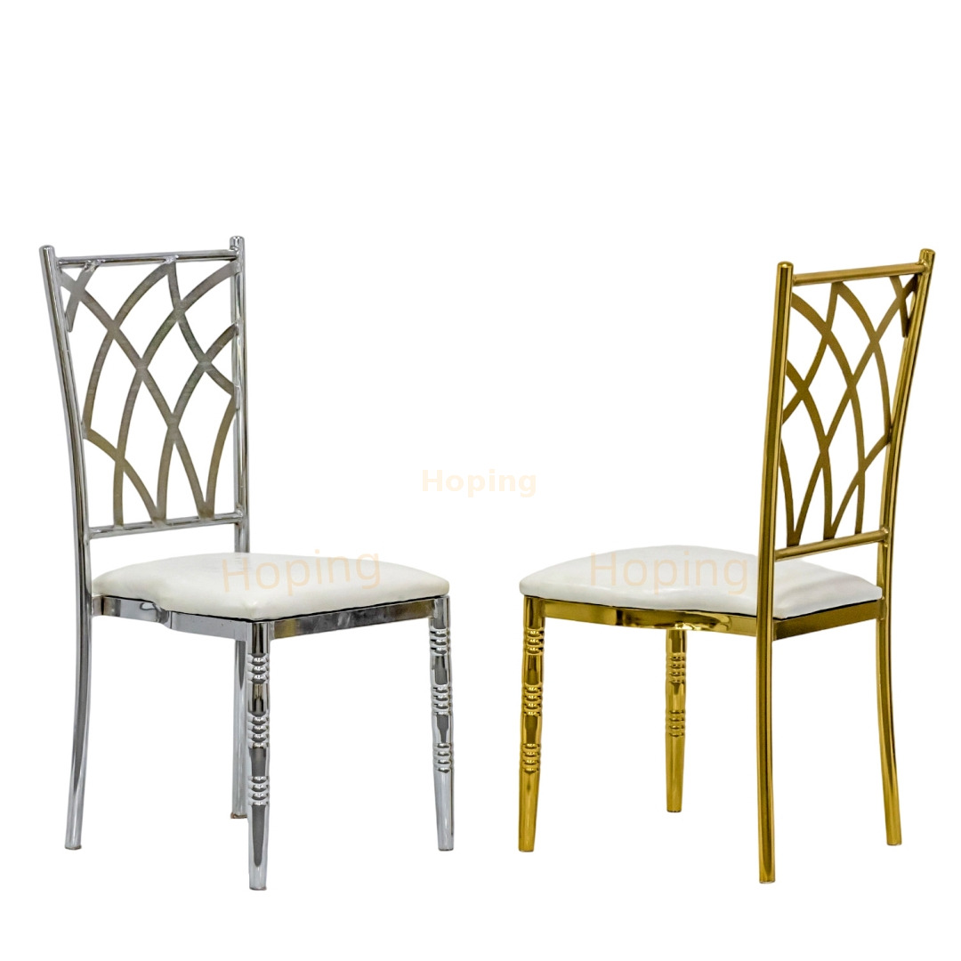 Wedding Event Metal Frame Chameleon Chair Cross Back Chair