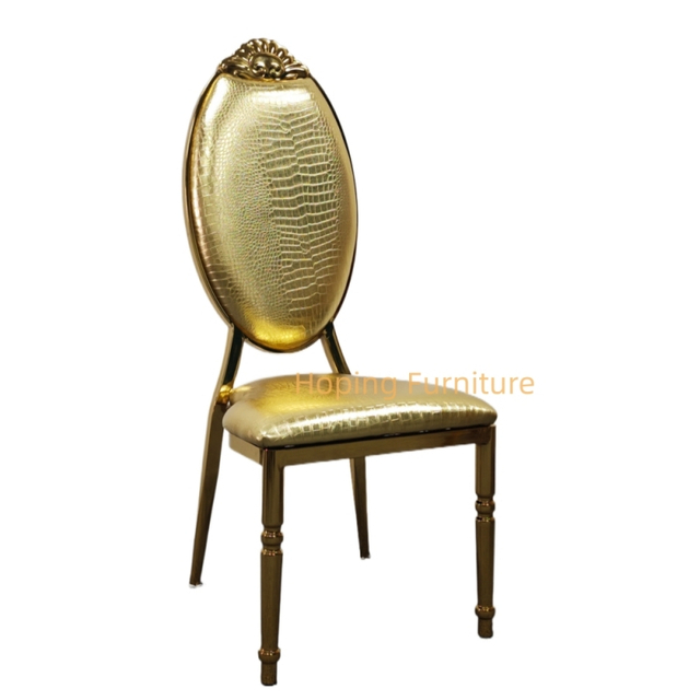 Modern Hotel Restaurant Furniture Wholesale Banquet Hotel Wedding Stainless Steel PU Chair for Event