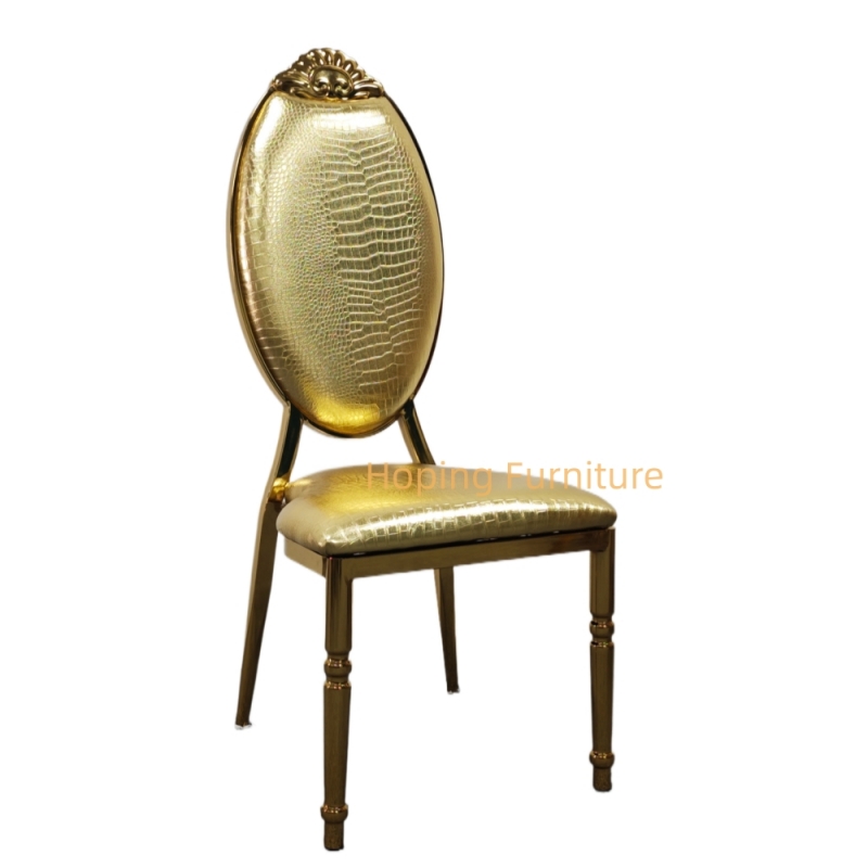 Modern Hotel Restaurant Furniture Wholesale Banquet Hotel Wedding Stainless Steel PU Chair for Event