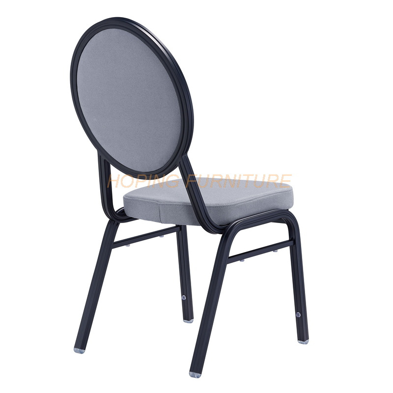 Restaurant Furniture Set Moved Seat Cheap Low Round Back Black Dining Chair for Hotel