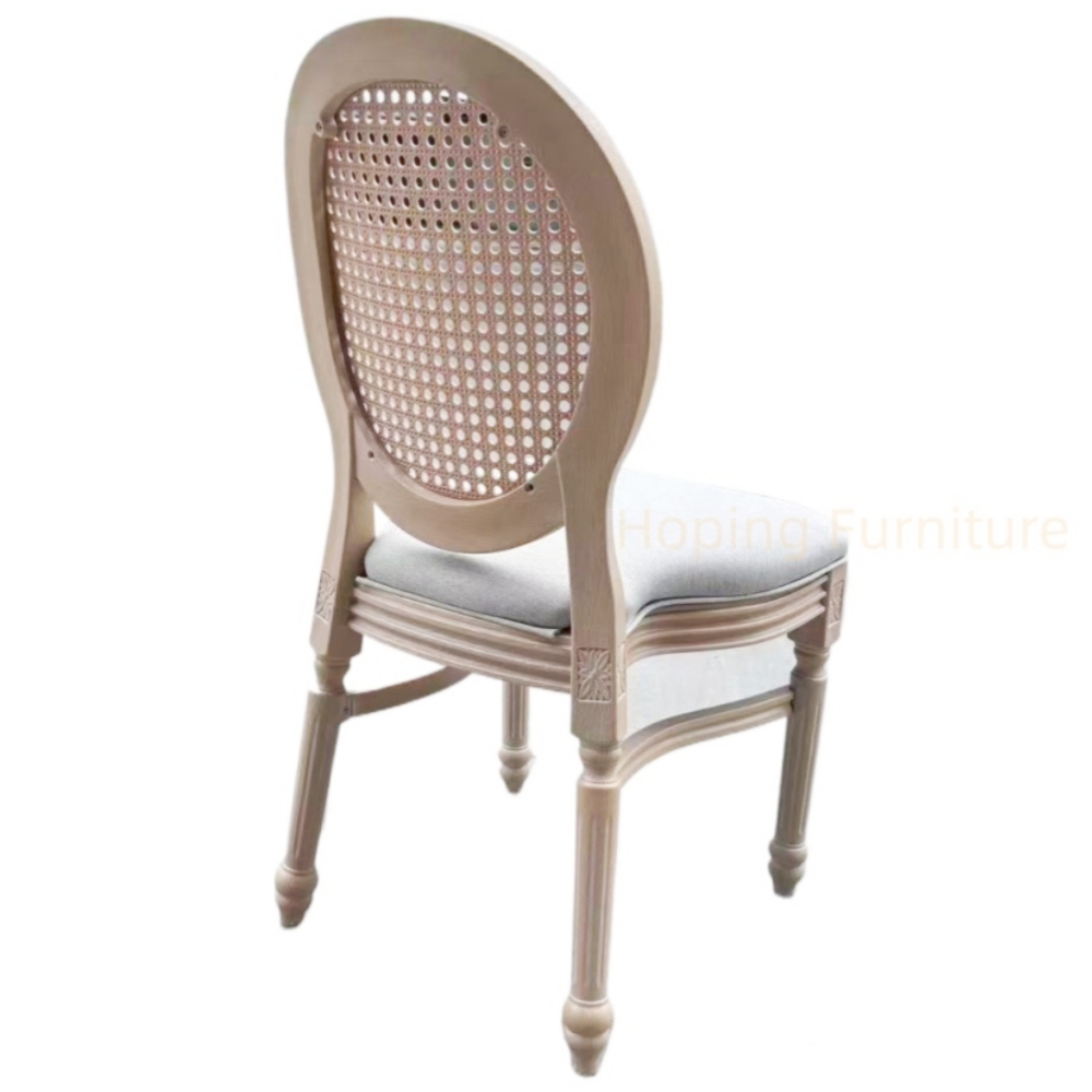 Wedding Chair Rentals Luxury Hotel Banquet Dining Premium Commercial Dark Wood Rattan Chairs