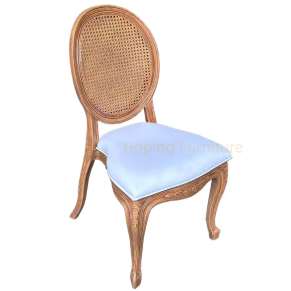 Hotel Banquet Party Furniture Stackable Plastic Cane Back Dining Chairs