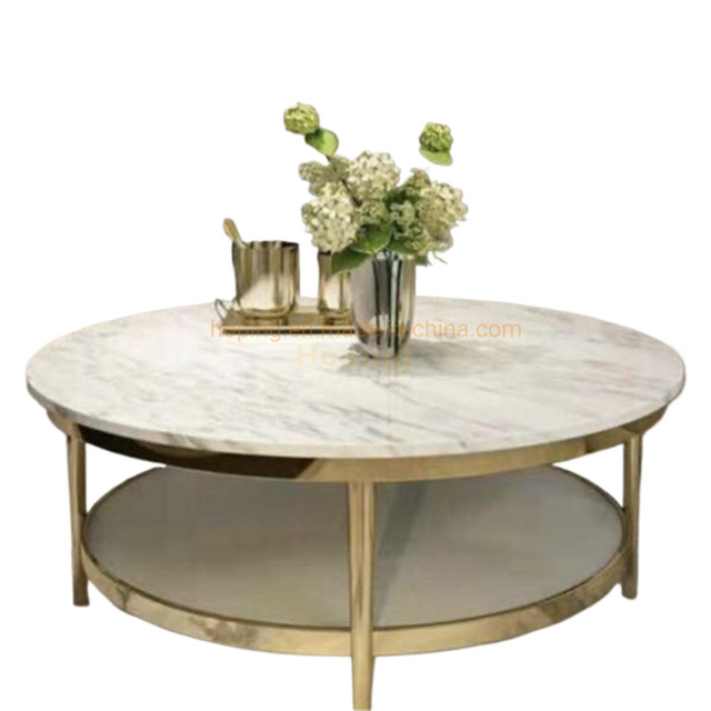 Chinese Factory Modern Clear Coffee Table Household Hotel Living Room Round Coffee Table