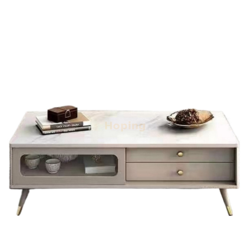 TV Stand Table with Drawer Tea Coffee Table for Living Room Bedroom Office Hotel
