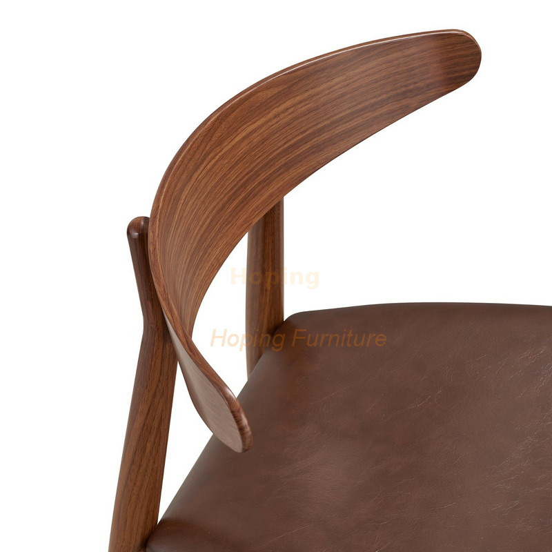 Cheap Replica Hans Wegner Chair Drak Brown Low Back Iron Chair for Fast Food Restaurant Coffee Bar Snack Bar