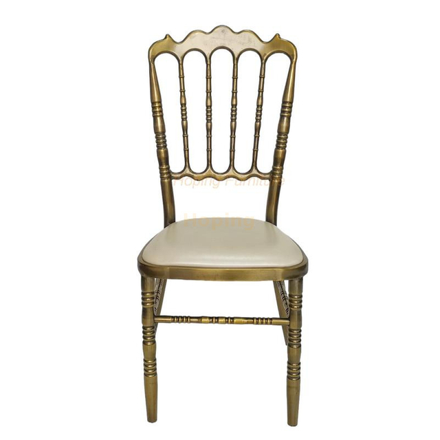 Modern Restaurant Chair Hotel Party Sashes Metal and Non-Folding Royal Wedding Event Restaurant Chair