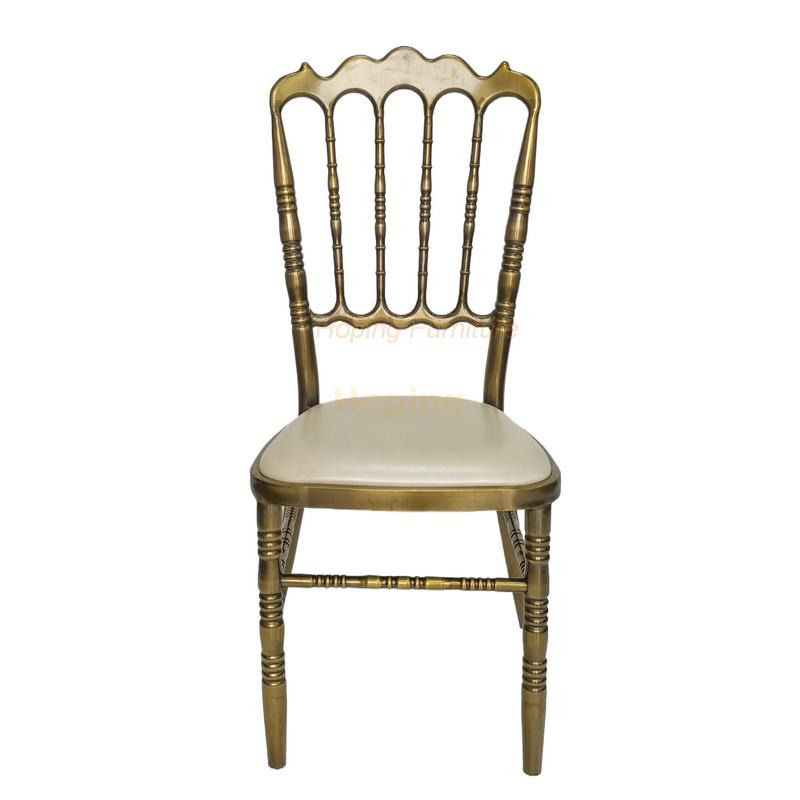 Modern Restaurant Chair Hotel Party Sashes Metal and Non-Folding Royal Wedding Event Restaurant Chair