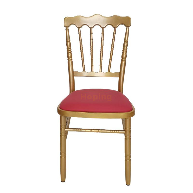 Modern Style Hotel Lobby Furniture Blue Metal Chair Party Hotel Wedding Dining Chair