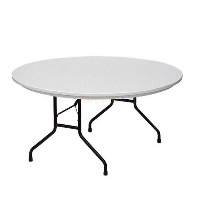 Cheap Round Marble/Plywood Table with Powder Coated Legs for 8-12 People