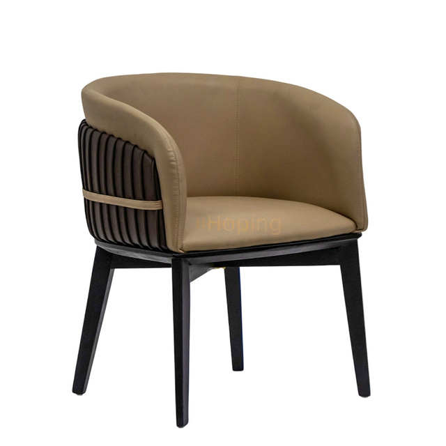 Modern Leather Lounge Chair Living Room Restaurant Super Comfortable Tufted Chair