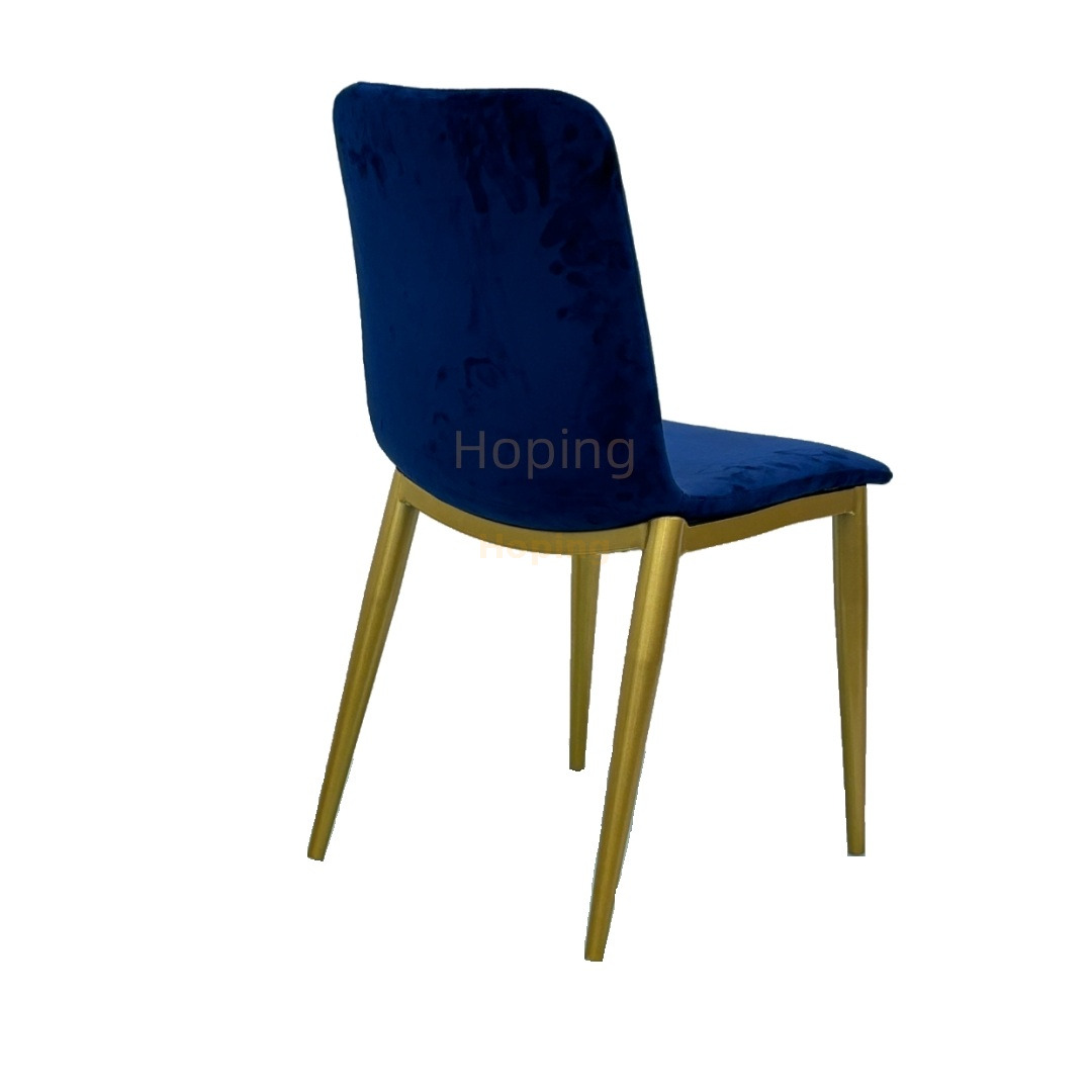 Modern Velvet Dining Chair with Goden Metal Frame for Home & Hotel Wholesale Restaurant Furniture