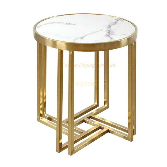 Marble Top Stainless Steel Coffee Table End Table Side Table Center Table Hotel Table Room Table Lamp Table Bed Table