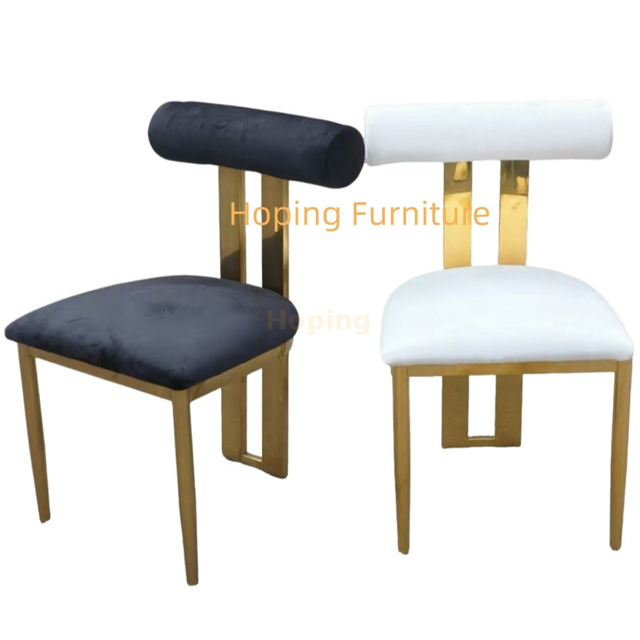 Modern Three Leg Chair Gold Stainless Steel Hotel Restaurant Furniture Hotel Dining Room Wedding Chair