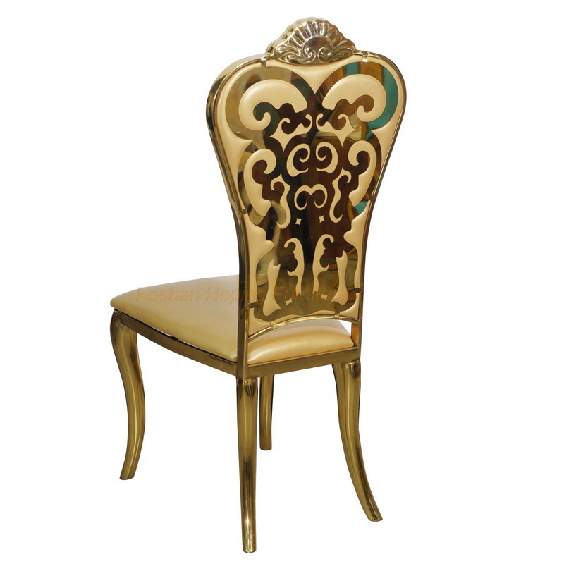 Fashion Restaurant Ding Chair with Creative Back Design with quality PU Leather Backrest and Seat Cushion Wedding Banquet Chair