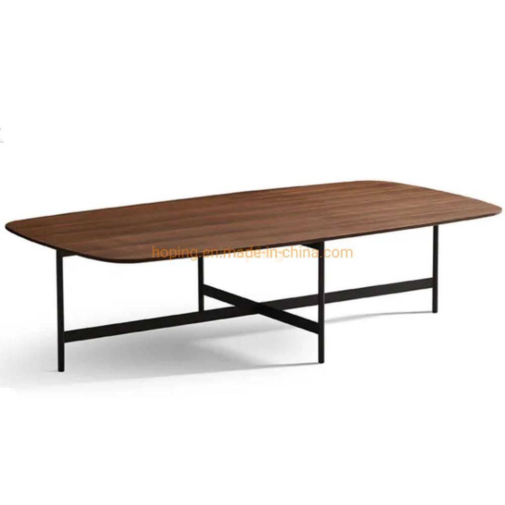 North American Walnut Table Top Cover Coffee Table Tea Table Center Table Side Table with Carbon Steel Frame