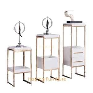 Hotel Customized Event Table Wedding Decorations Display Gold Flower Stand with Drawer Boxes