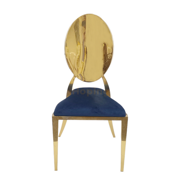 Mirror Golden Stainless Stainless Dining Chair with Velvet Seat