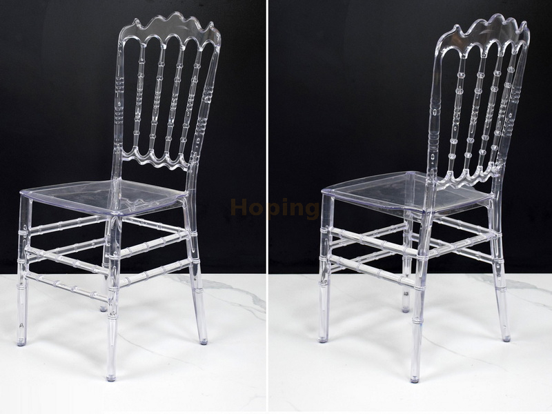 Mountain Design Square Back Acylic Chiavari Chair for Wedding Event Hotel Banquet Dining Chair 