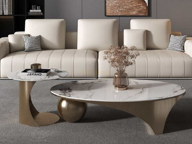 Modern Style Indoor Hotel Use Furniture Stainless Steel Center Table Living Room Coffee Table