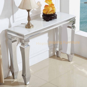 Modern Luxury Console Taleb / Side Table / Stainless Steel Table / White High Coffee Table / Marble Console Table with Stainless Steel Frame