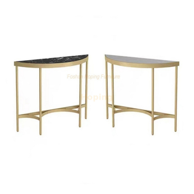 Modern Hotel Living Room Villa Net Gold Dining Table Same Table White Console Table