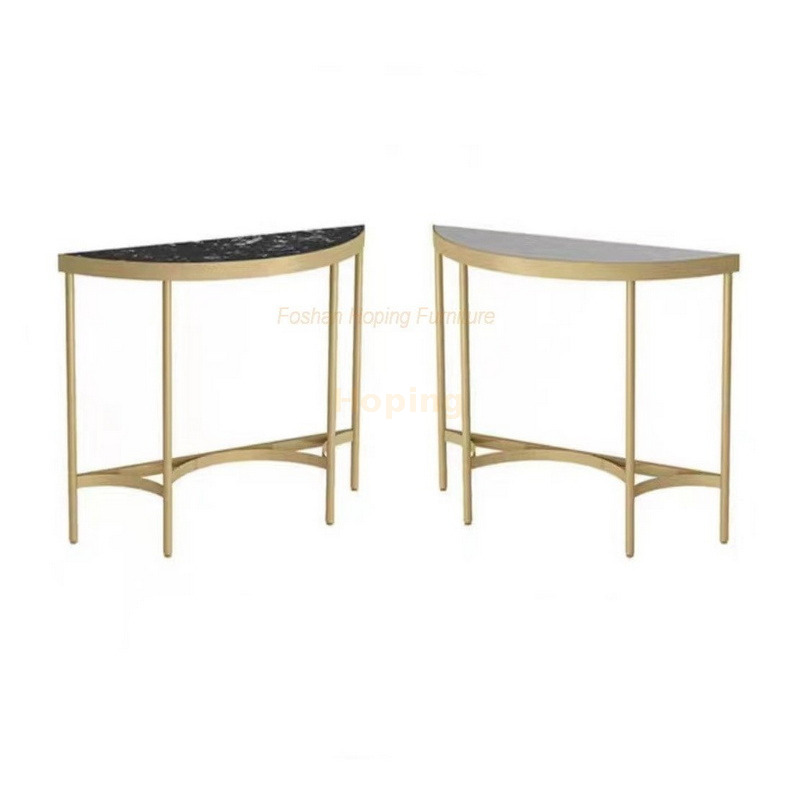 Modern Hotel Living Room Villa Net Gold Dining Table Same Table White Console Table