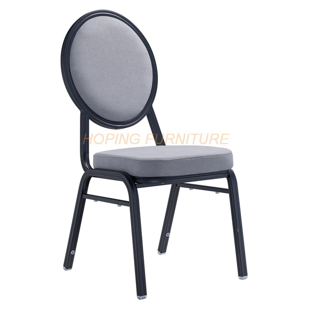 Restaurant Furniture Set Moved Seat Cheap Low Round Back Black Dining Chair for Hotel